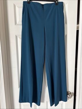New York & Company Wide-Leg Teal Pants